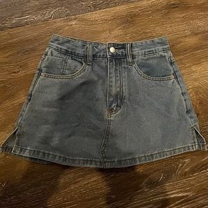 SHEIN light wash denim skort/ skirt
